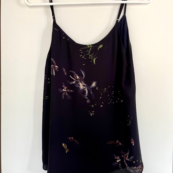 Aritzia Babaton Everly Camisole, Navy Floral, Size XXS - Picture 2 of 11